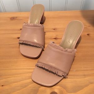 Bernardo Nude Mules with Fringe!  Size 6M